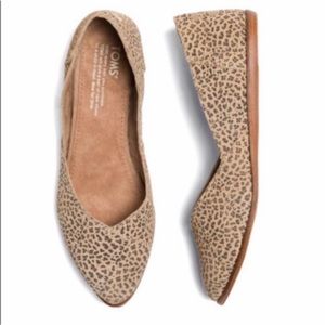 Tom’s “Jutti” Neat Suede Flat Size 7